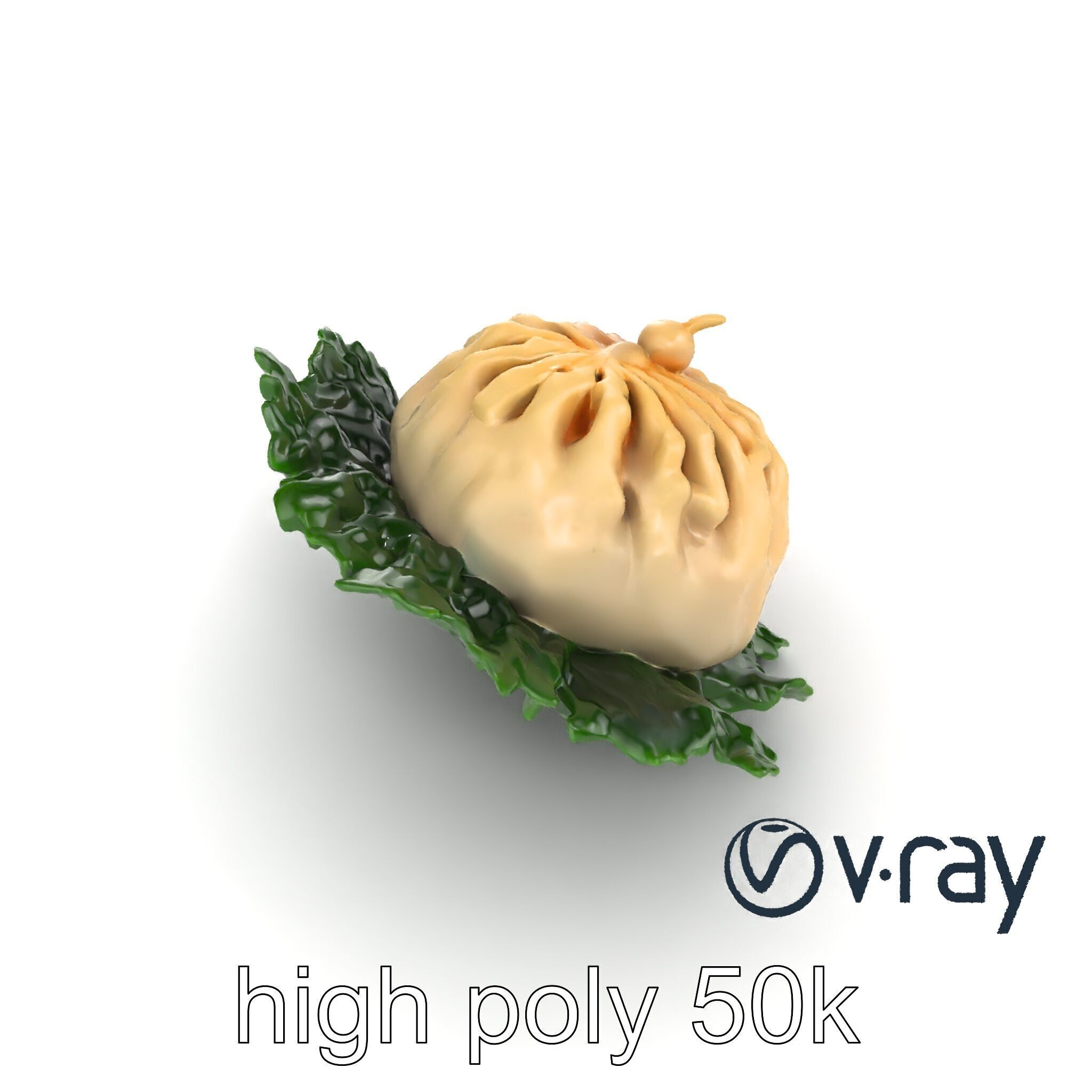Minimalist Dumpling Design Model Pack Low-poly 3D model_20