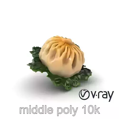 Minimalist Dumpling Design Model Pack Low-poly 3D model
