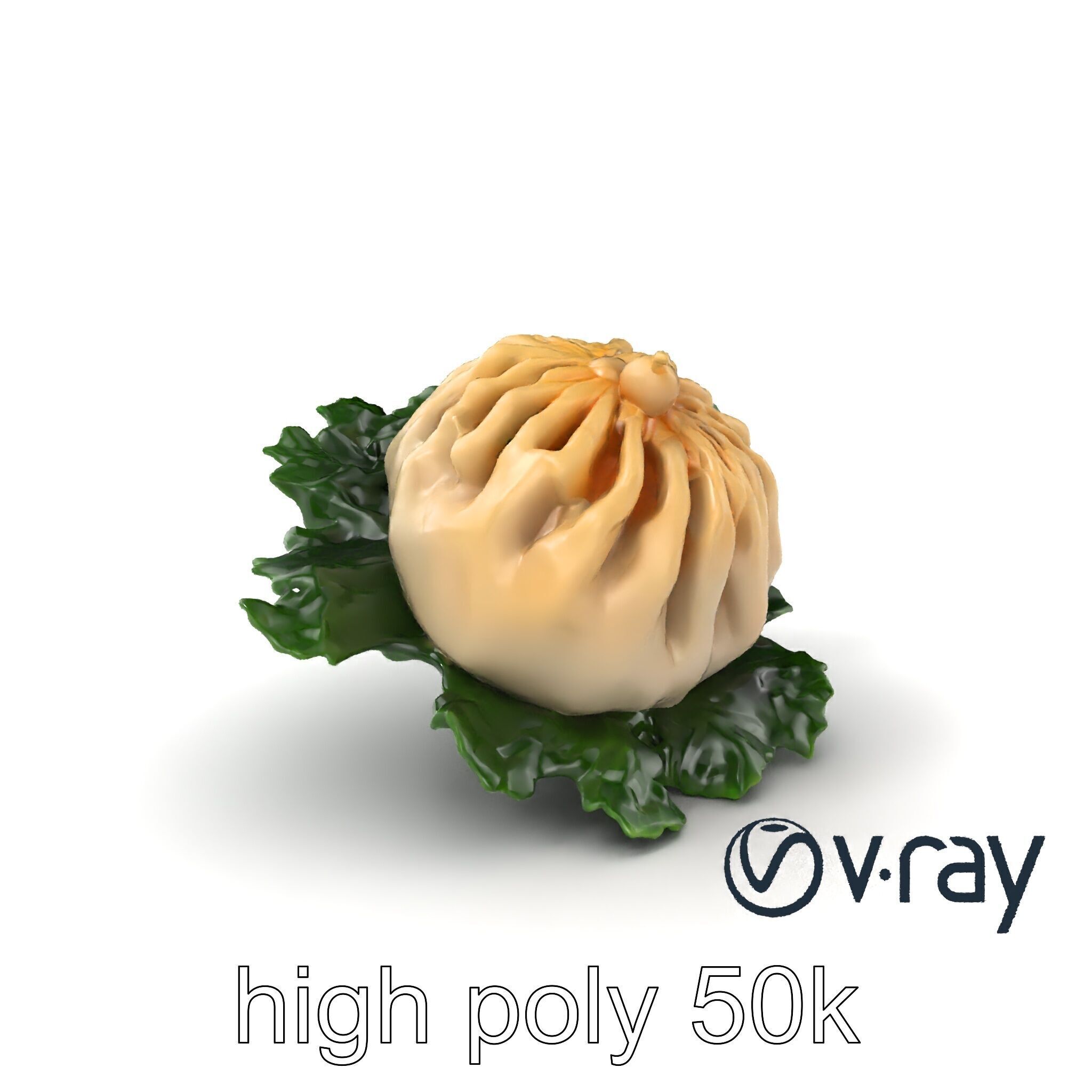 Minimalist Dumpling Design Model Pack Low-poly 3D model_2