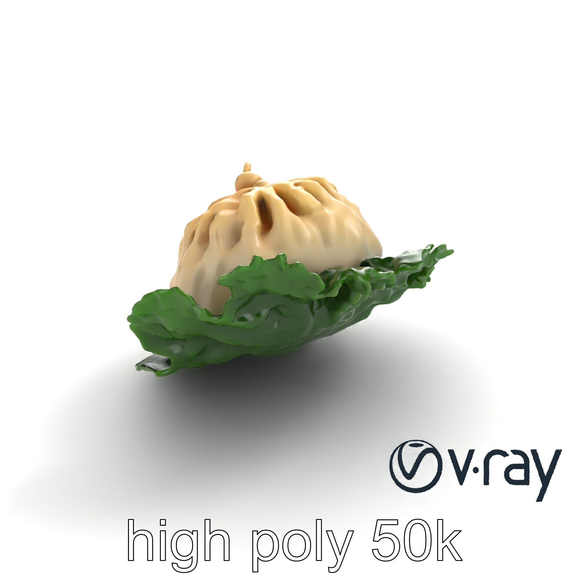 Minimalist Dumpling Design Model Pack Low-poly 3D model_17