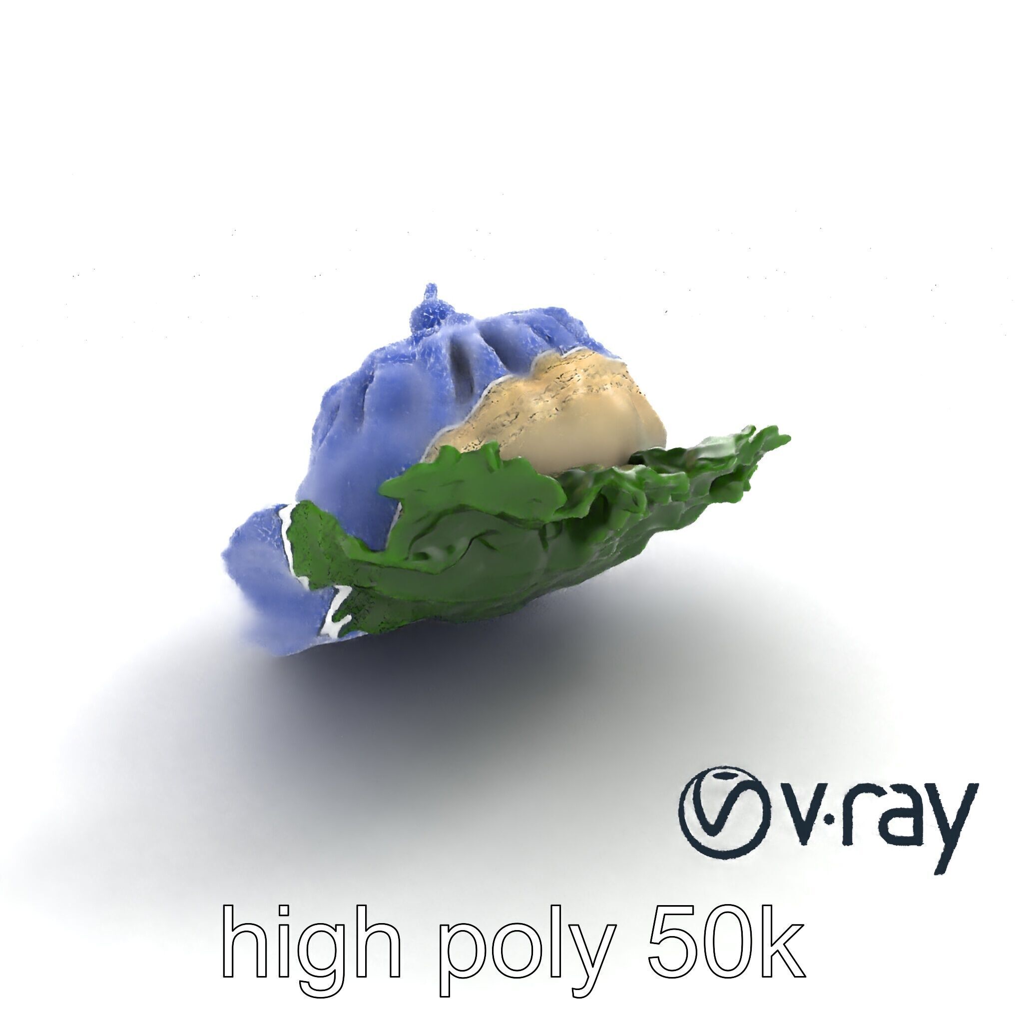 Minimalist Dumpling Design Model Pack Low-poly 3D model_14