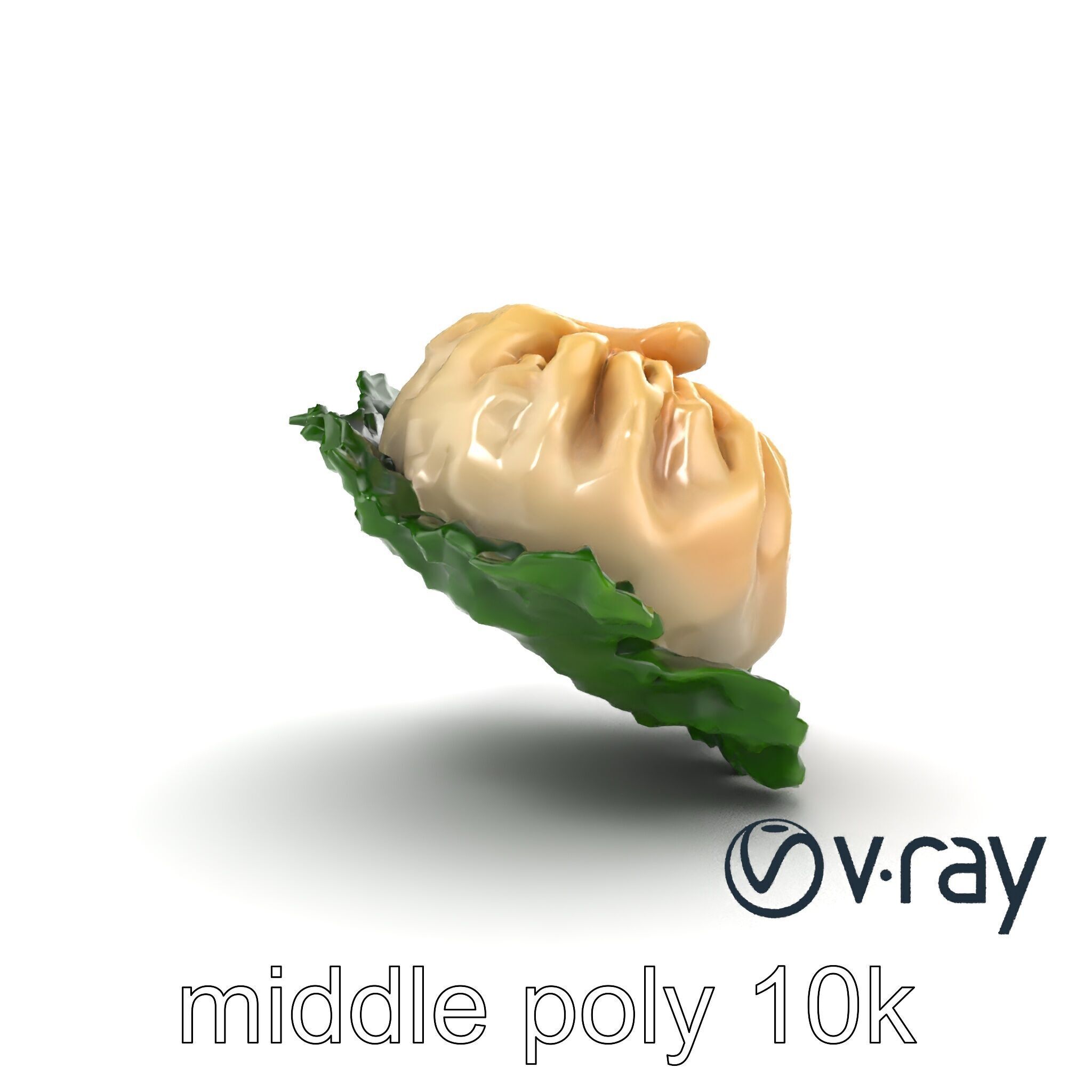 Minimalist Dumpling Design Model Pack Low-poly 3D model_21