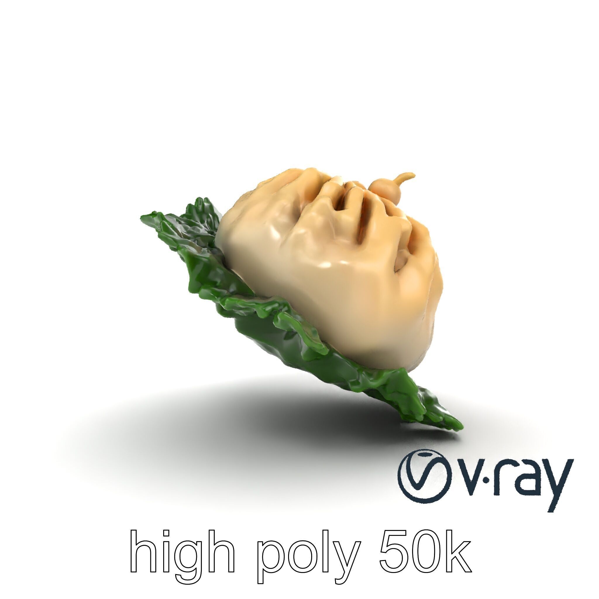Minimalist Dumpling Design Model Pack Low-poly 3D model_22