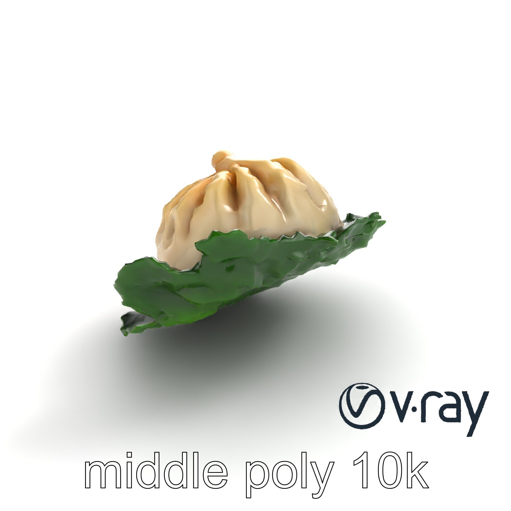 Minimalist Dumpling Design Model Pack Low-poly 3D model_8