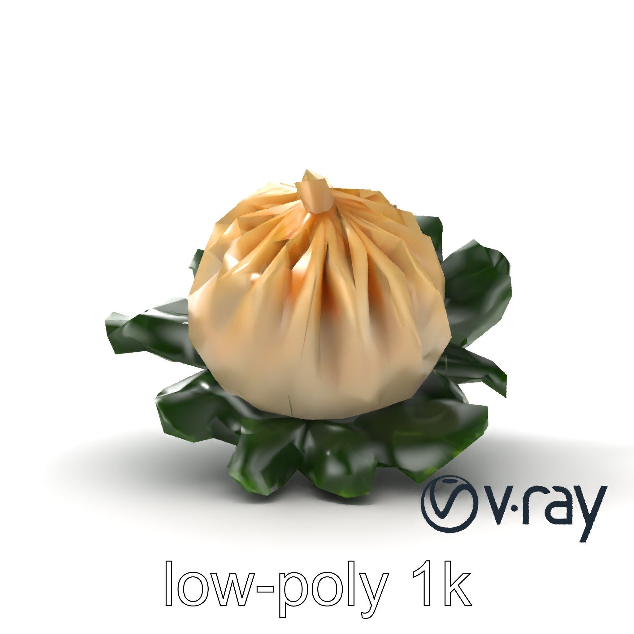 Minimalist Dumpling Design Model Pack Low-poly 3D model_27