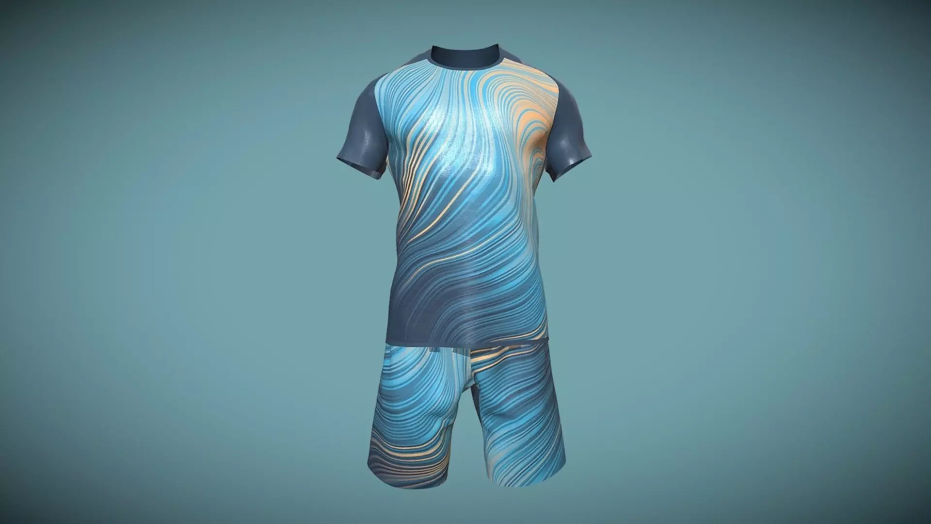Sports Jersey With Short Pant In Low Poly Low-poly 3D model