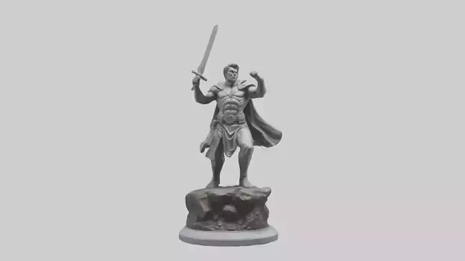 Heroic Fight Statue model