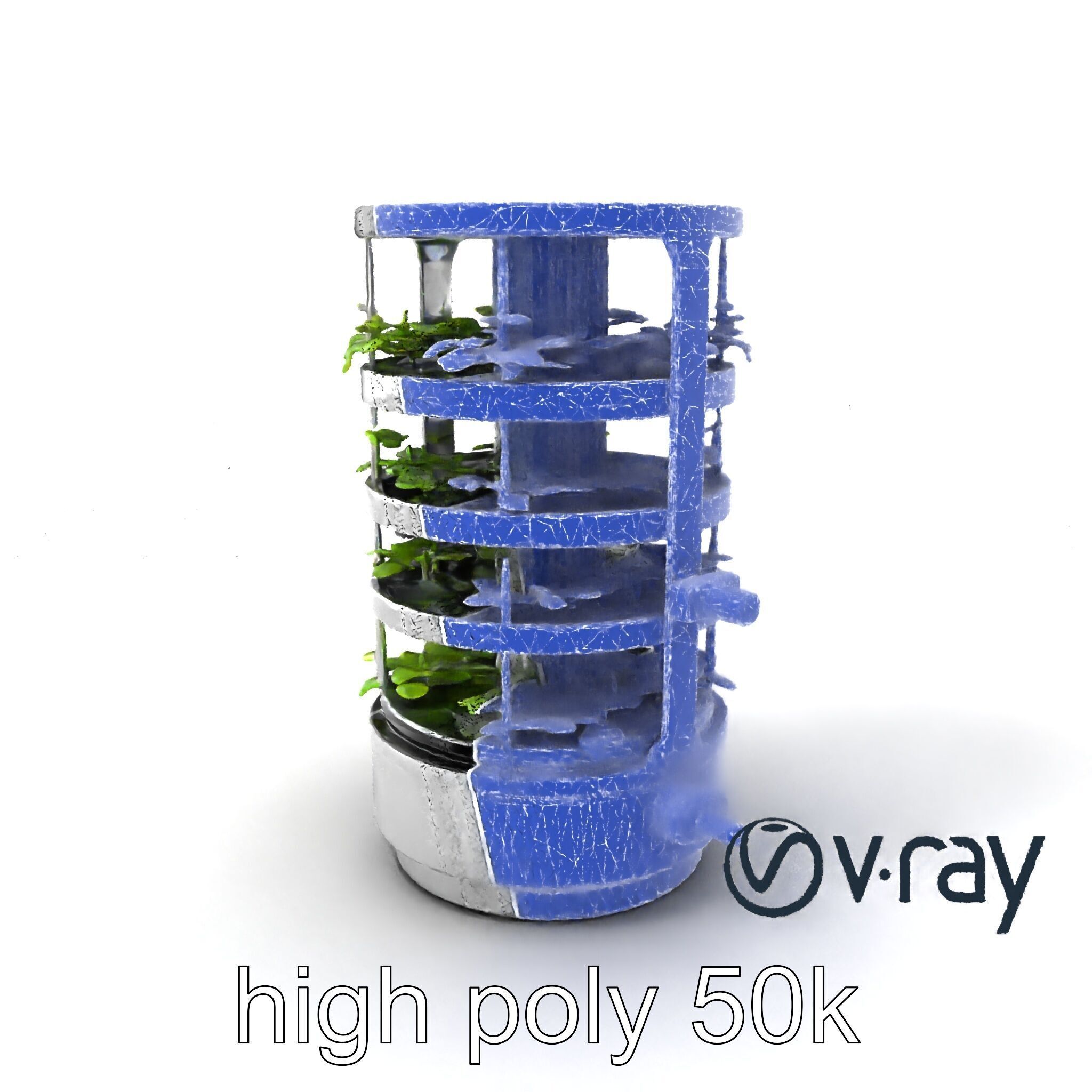 Stacked Crop Farming Cylinder Model Pack Low-poly 3D model_10