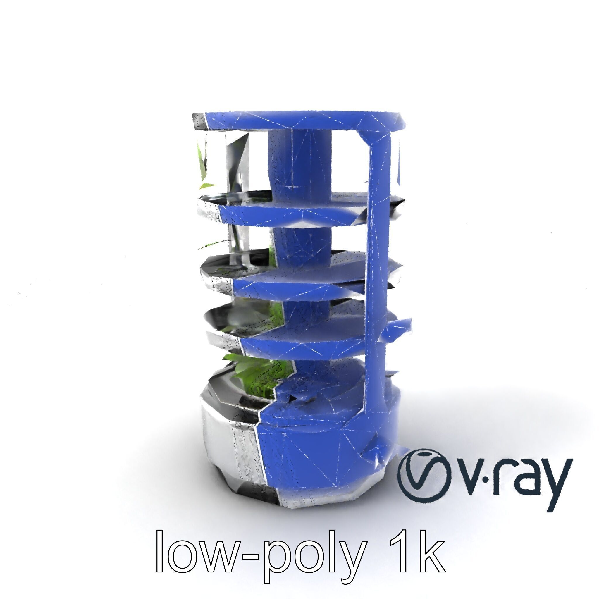 Stacked Crop Farming Cylinder Model Pack Low-poly 3D model_7