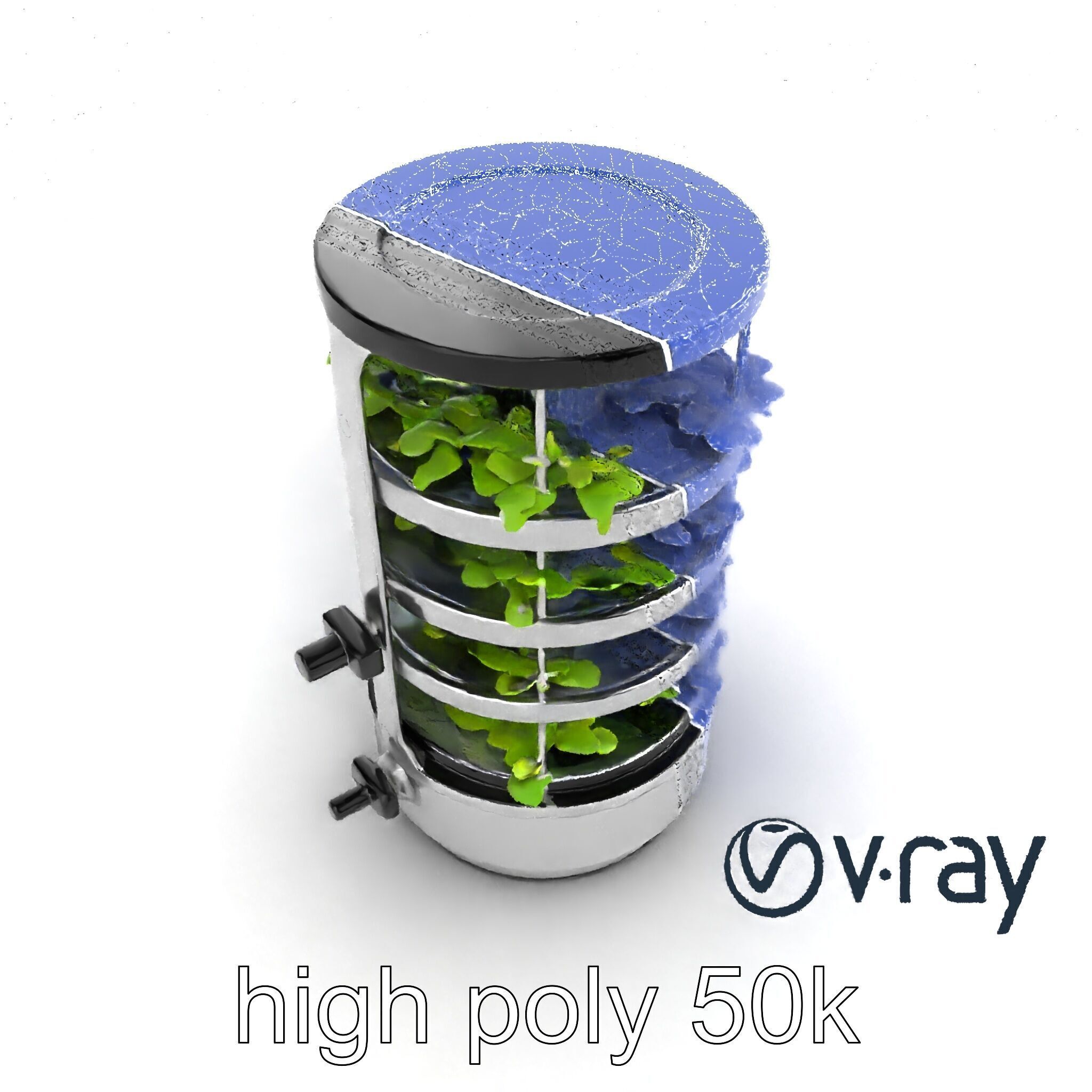 Stacked Crop Farming Cylinder Model Pack Low-poly 3D model_22