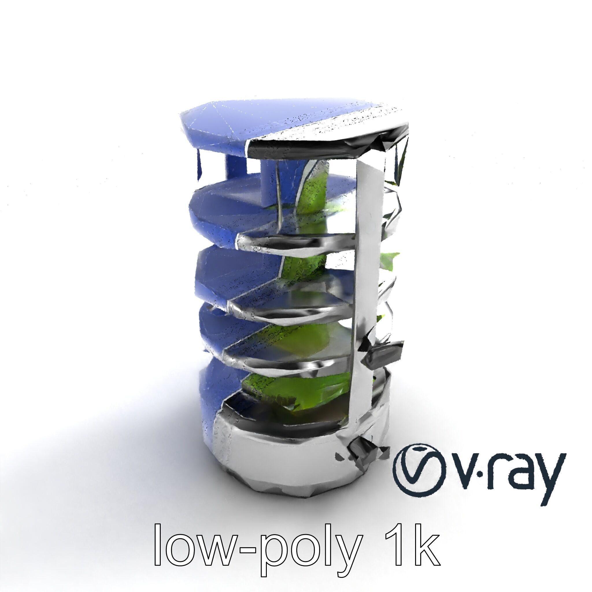 Stacked Crop Farming Cylinder Model Pack Low-poly 3D model_13