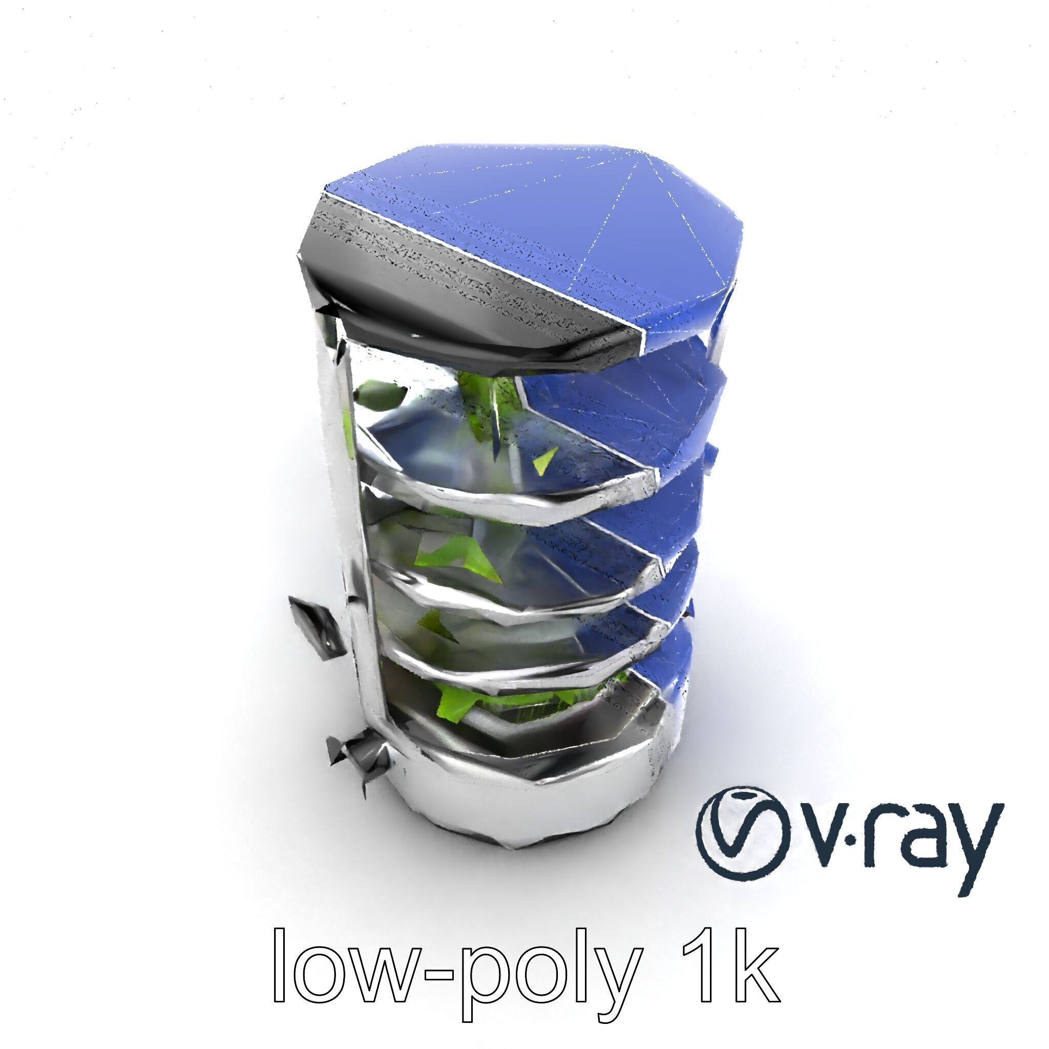 Stacked Crop Farming Cylinder Model Pack Low-poly 3D model_23