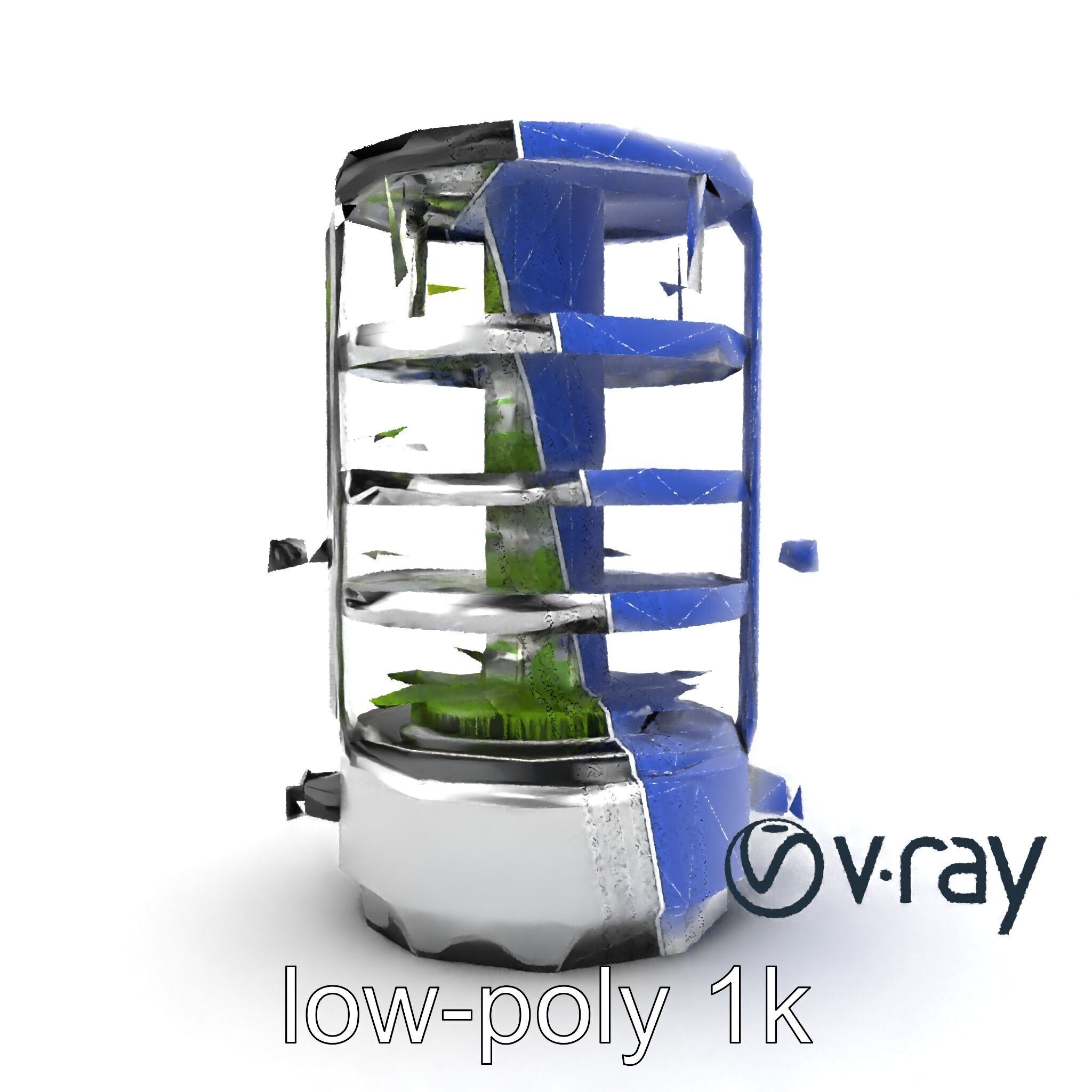 Stacked Crop Farming Cylinder Model Pack Low-poly 3D model_20