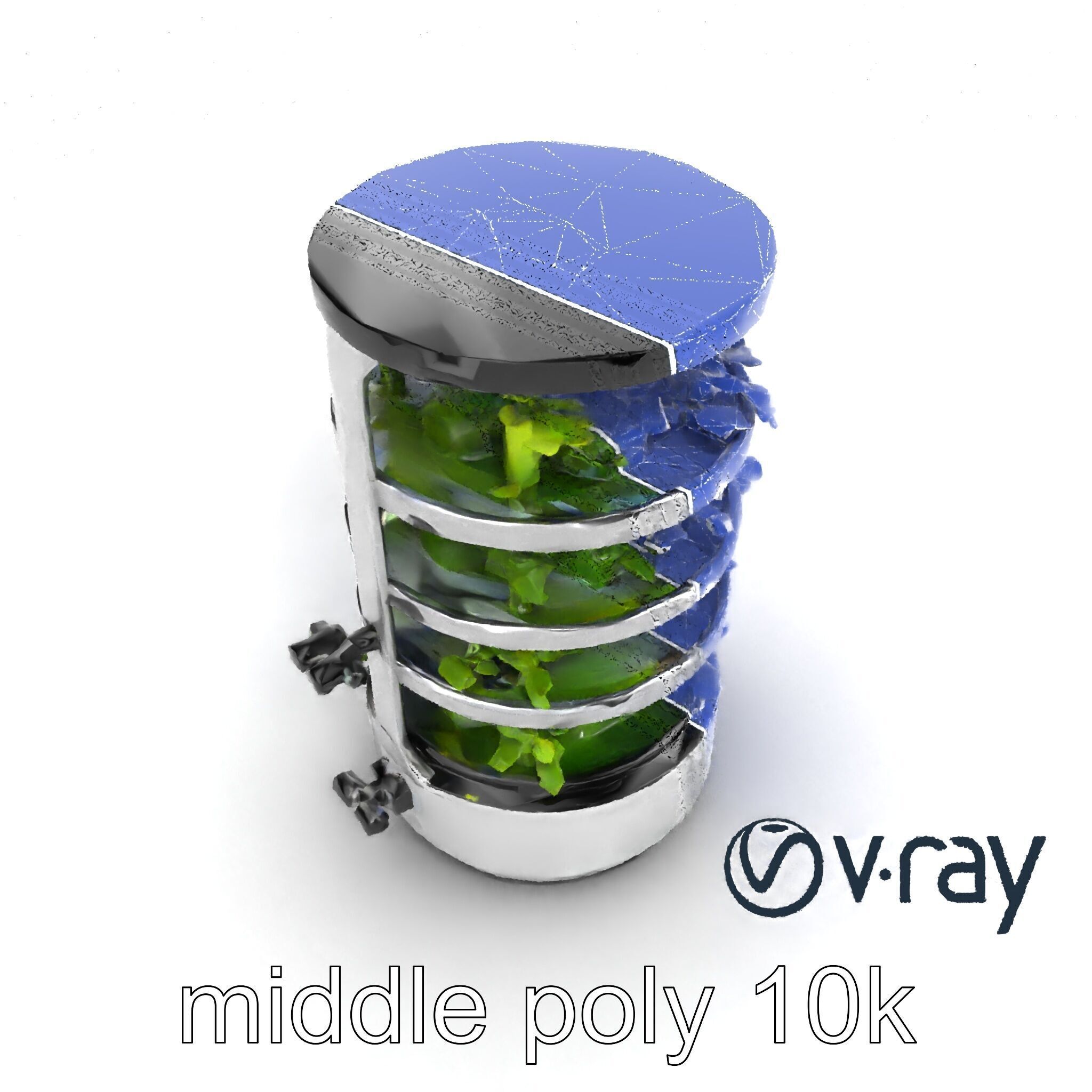 Stacked Crop Farming Cylinder Model Pack Low-poly 3D model_14