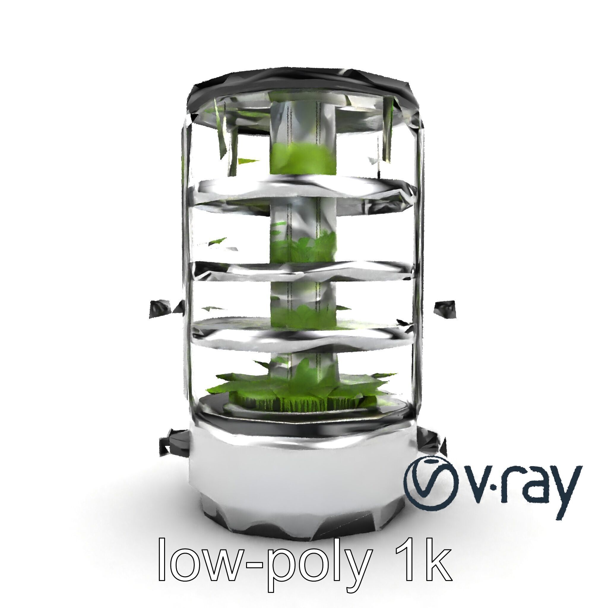 Stacked Crop Farming Cylinder Model Pack Low-poly 3D model_15