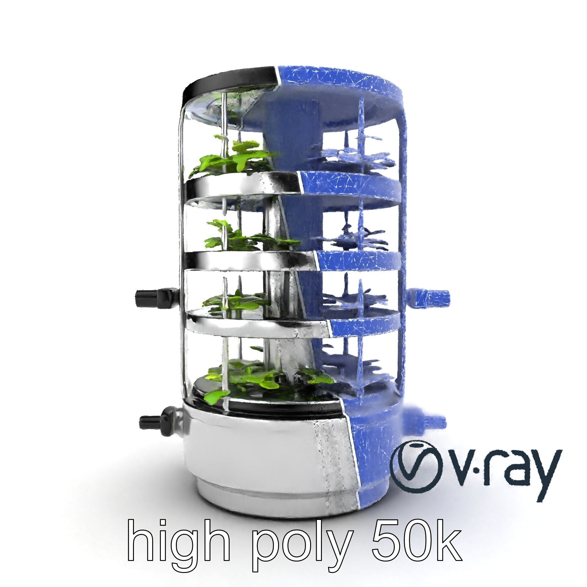 Stacked Crop Farming Cylinder Model Pack Low-poly 3D model_32