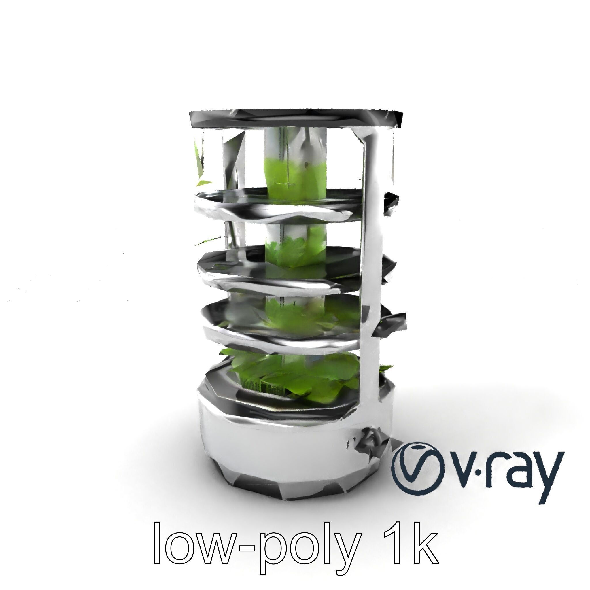 Stacked Crop Farming Cylinder Model Pack Low-poly 3D model_5