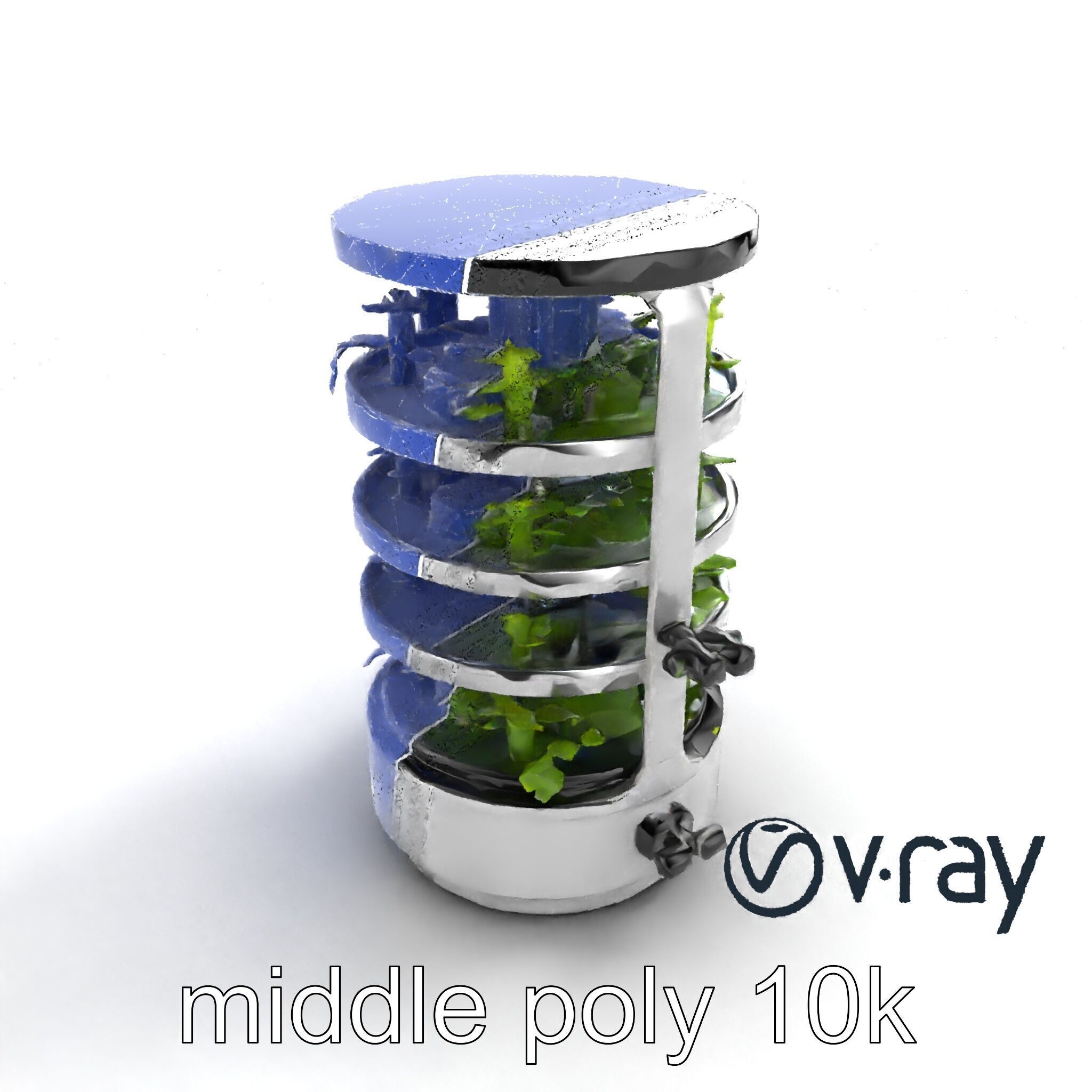 Stacked Crop Farming Cylinder Model Pack Low-poly 3D model_11