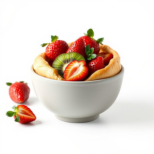 Nordic Dessert Bowl with Strawberry and Kiwi Gallete model pack Low-poly 3D model 4