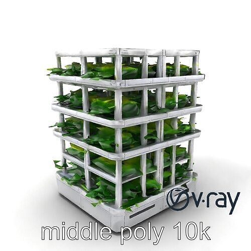 Plant Skyscraper Eco-System model pack Low-poly 3D model