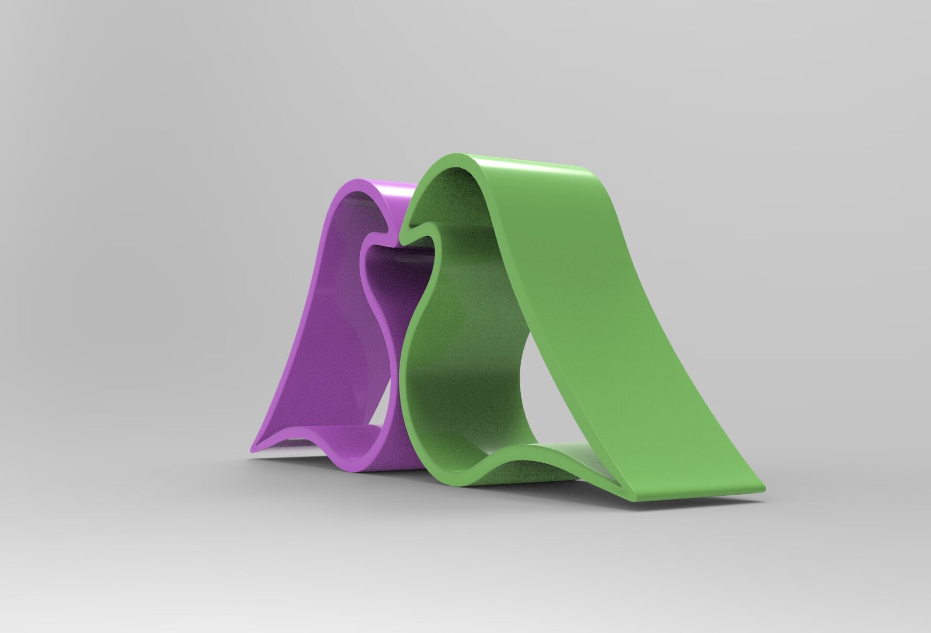 Heart Birds Low-poly 3D model_3