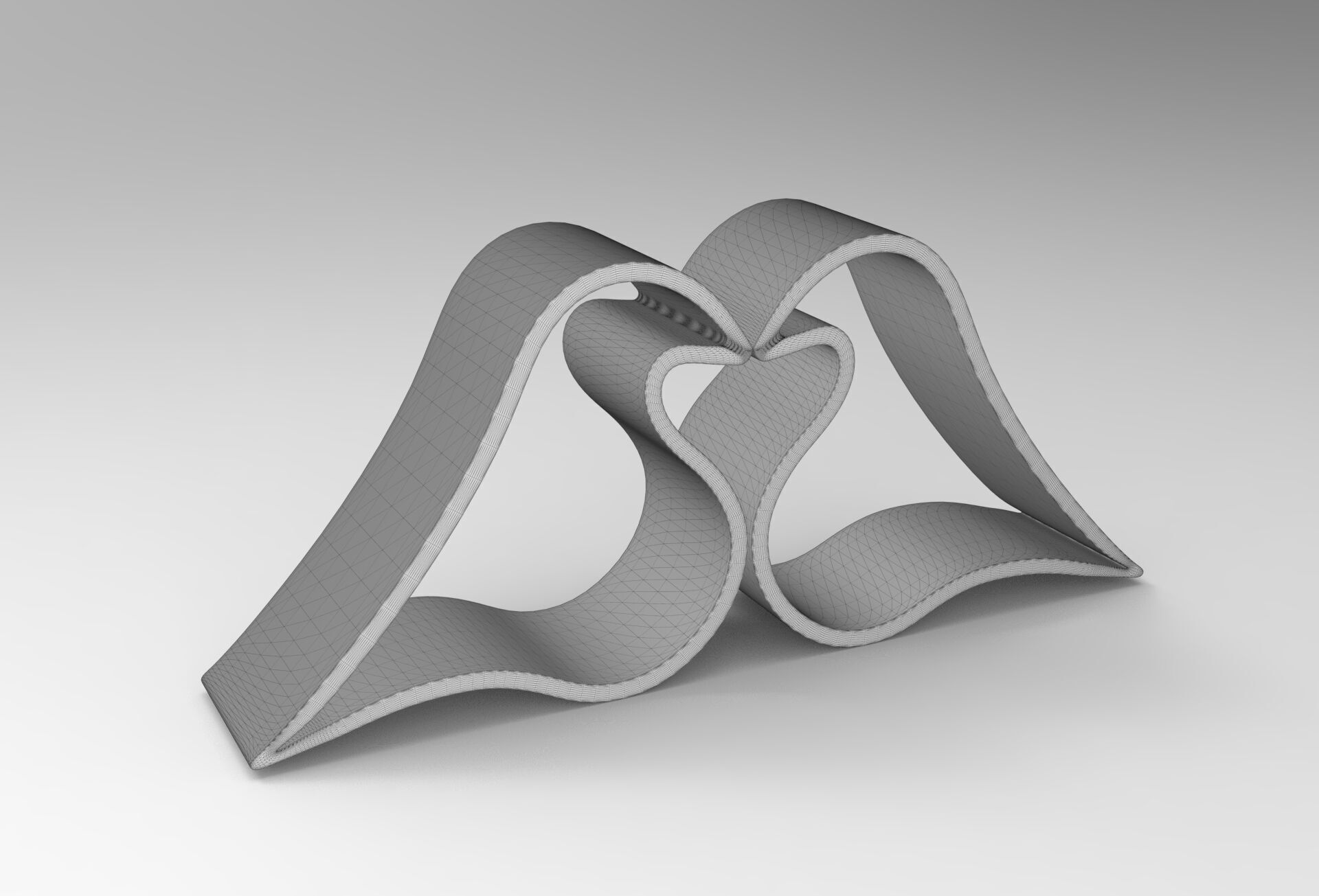 Heart Birds Low-poly 3D model_5