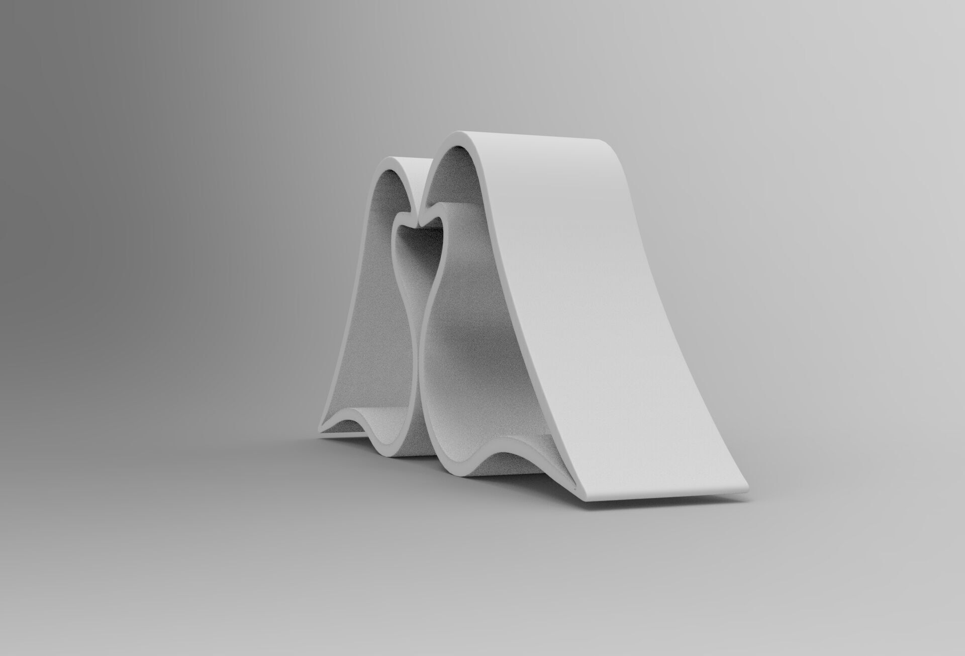 Heart Birds Low-poly 3D model_8