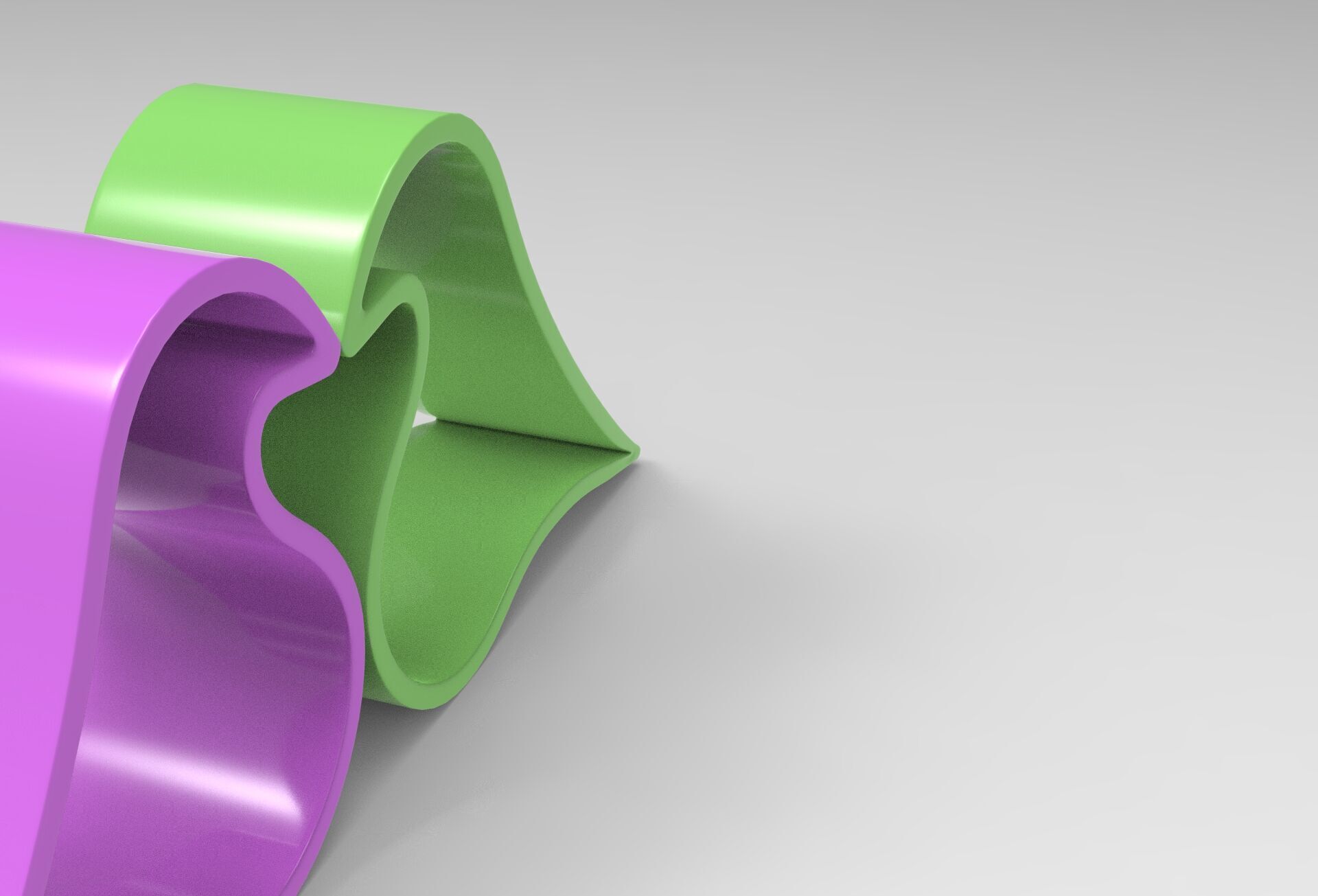 Heart Birds Low-poly 3D model_4