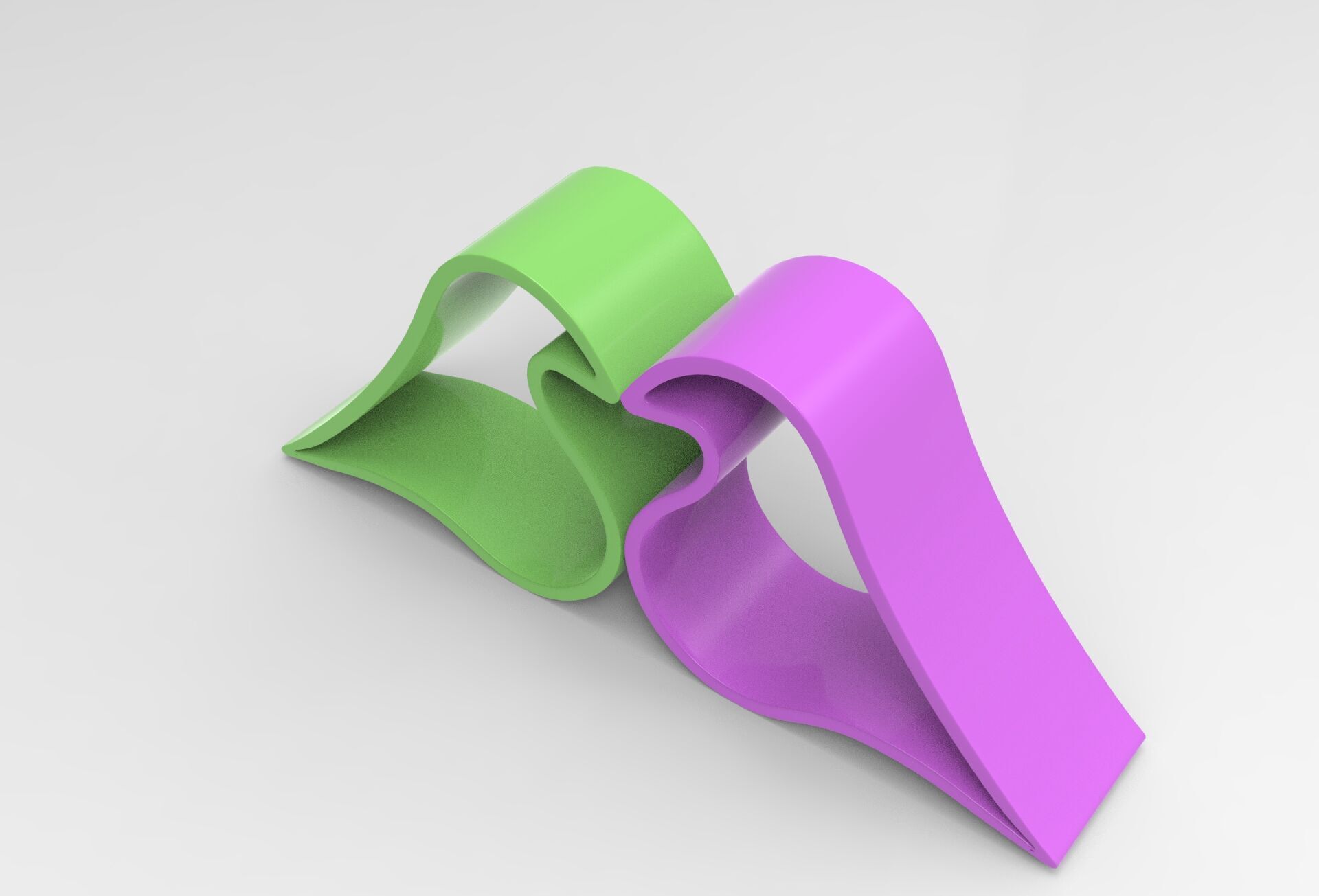 Heart Birds Low-poly 3D model_1