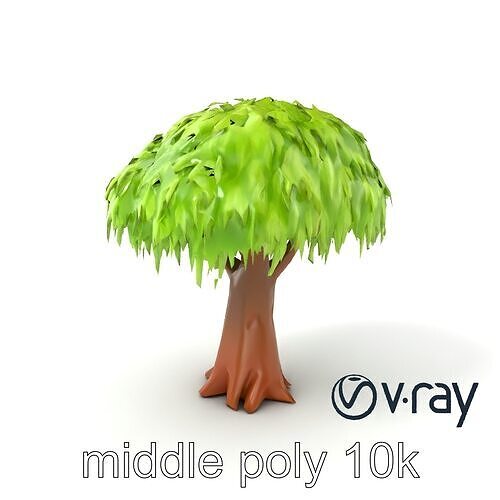 Animated Willow Tree Model Pack with Flowing Form and Smooth ... Low-poly 3D model