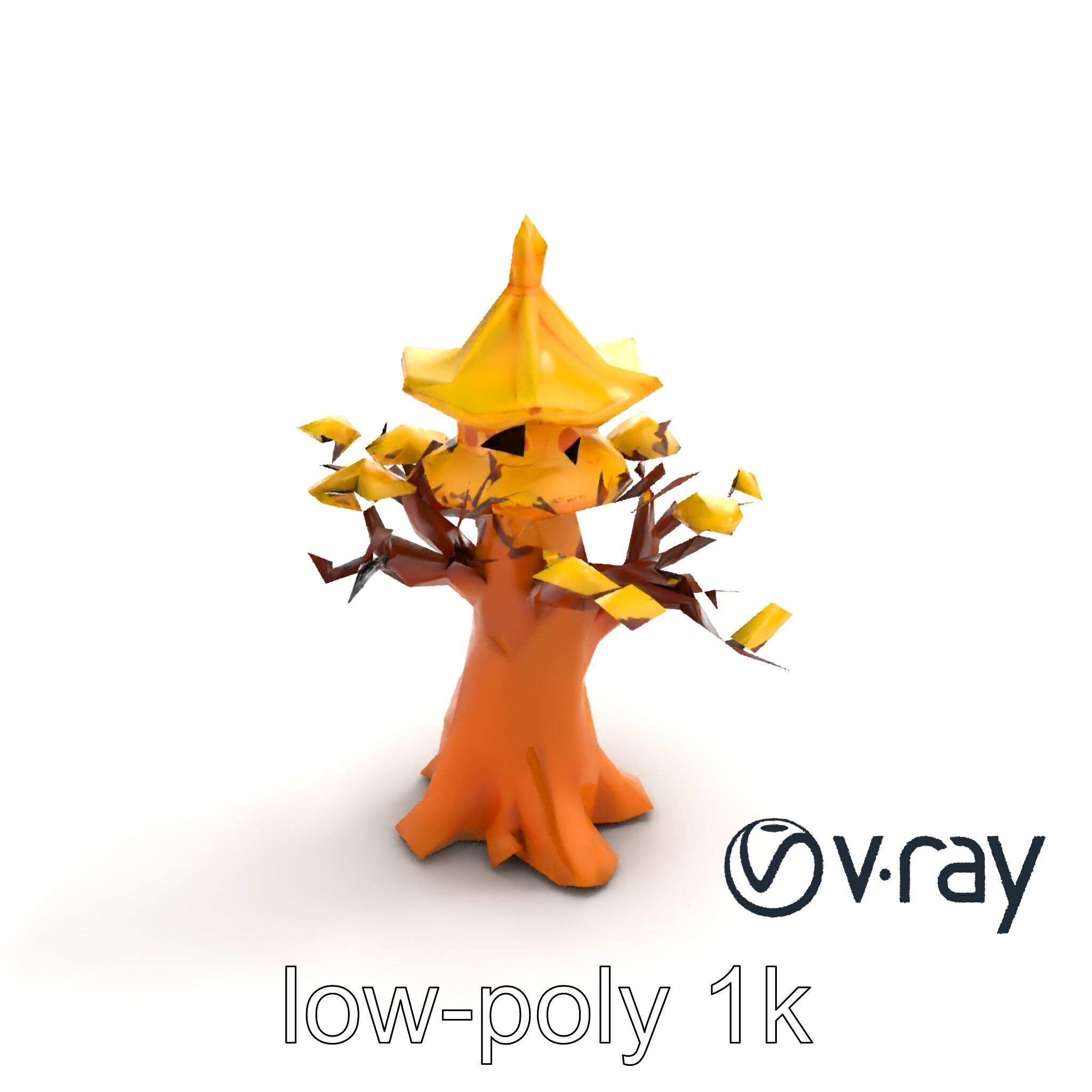 Pagoda Baobab Tree Artistic Model Pack Low-poly 3D model_39