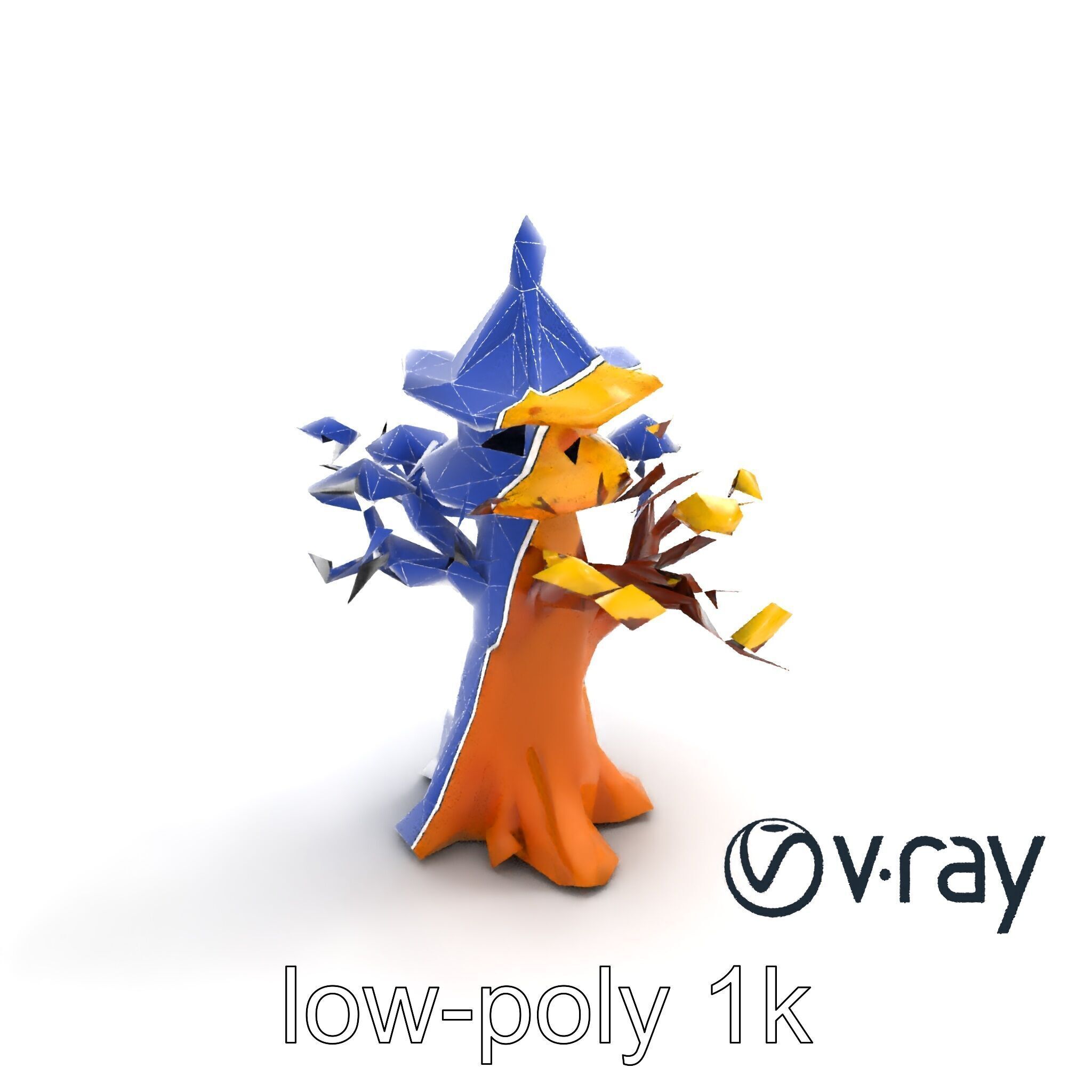 Pagoda Baobab Tree Artistic Model Pack Low-poly 3D model_48