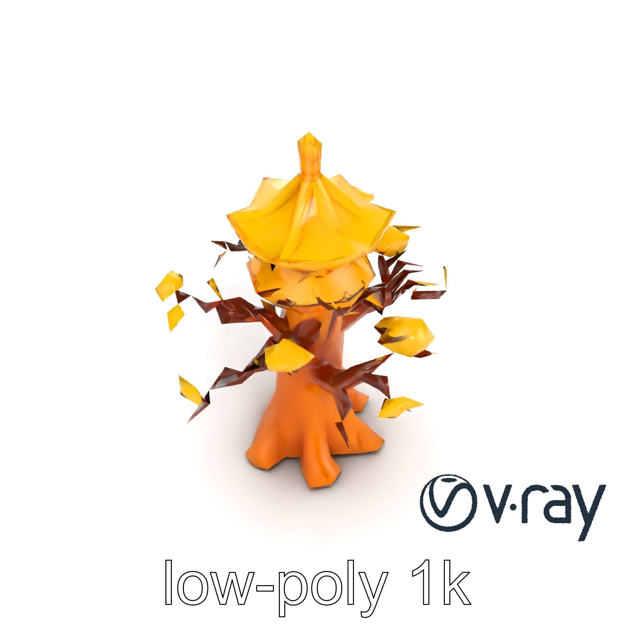 Pagoda Baobab Tree Artistic Model Pack Low-poly 3D model_45