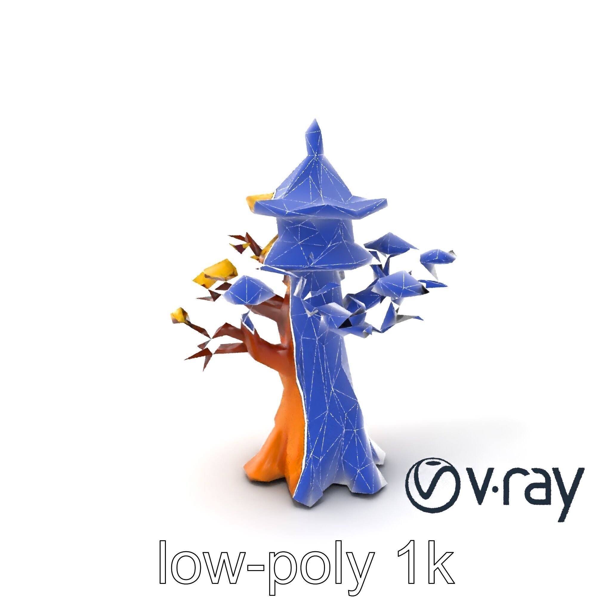 Pagoda Baobab Tree Artistic Model Pack Low-poly 3D model_37