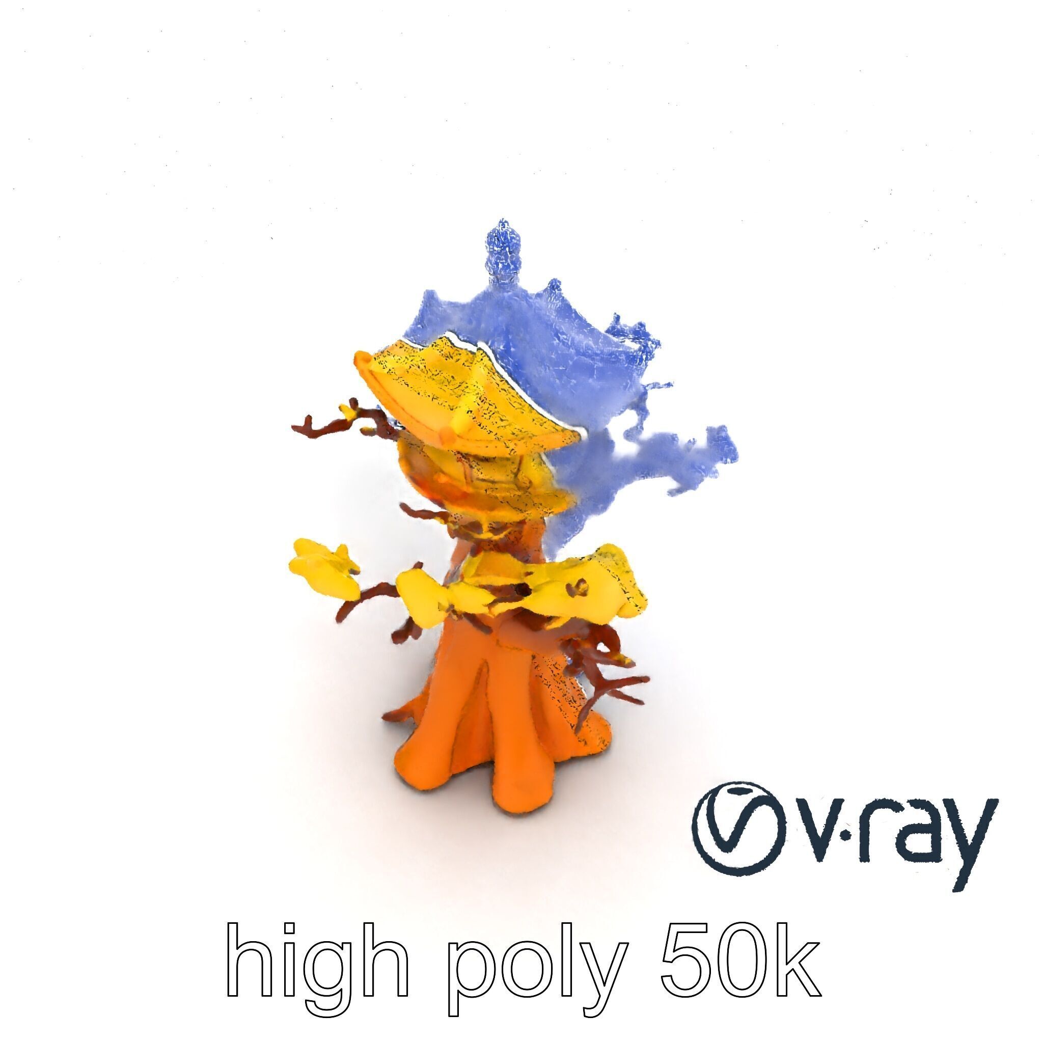 Pagoda Baobab Tree Artistic Model Pack Low-poly 3D model_58