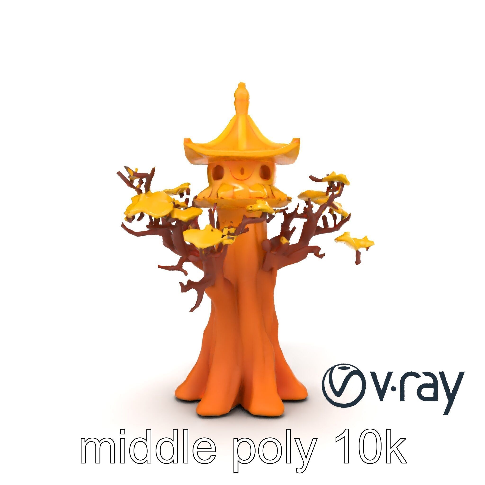 Pagoda Baobab Tree Artistic Model Pack Low-poly 3D model_54