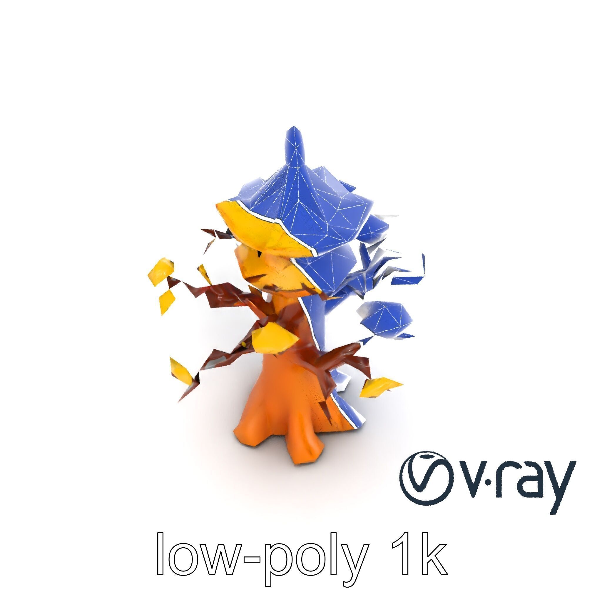 Pagoda Baobab Tree Artistic Model Pack Low-poly 3D model_53