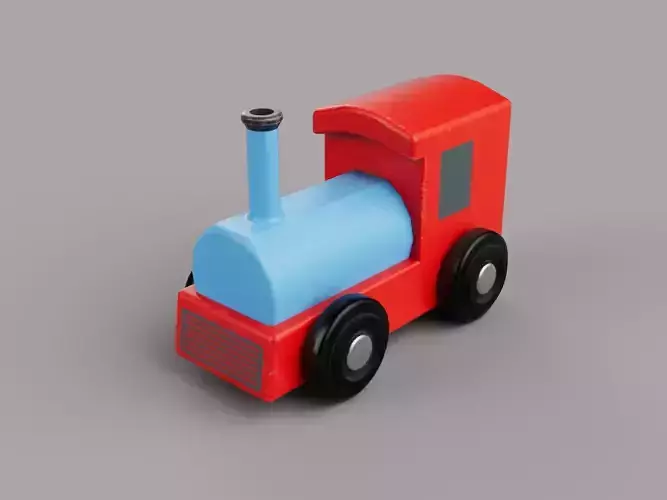 Wooden Toy Train - Engine - Game Ready