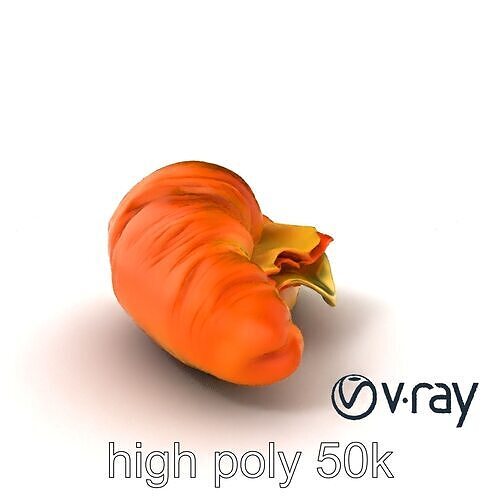 Ham and Cheese Croissant Realistic Model Pack Low-poly 3D model 3