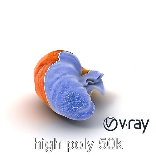 Ham and Cheese Croissant Realistic Model Pack Low-poly 3D model 2
