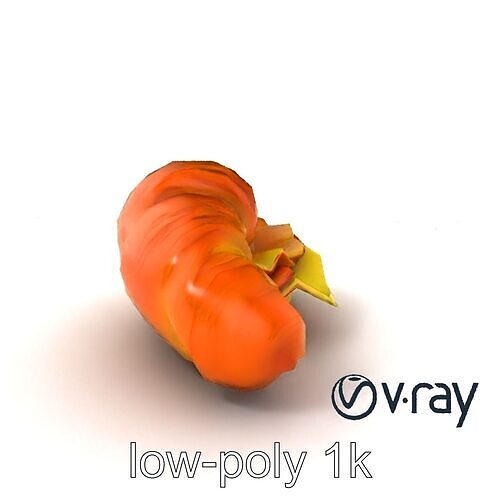 Ham and Cheese Croissant Realistic Model Pack Low-poly 3D model 5
