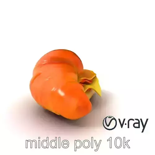 Ham and Cheese Croissant Realistic Model Pack Low-poly 3D model