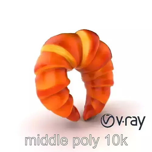 Smooth Croissant Bakery Model Pack Low-poly 3D model