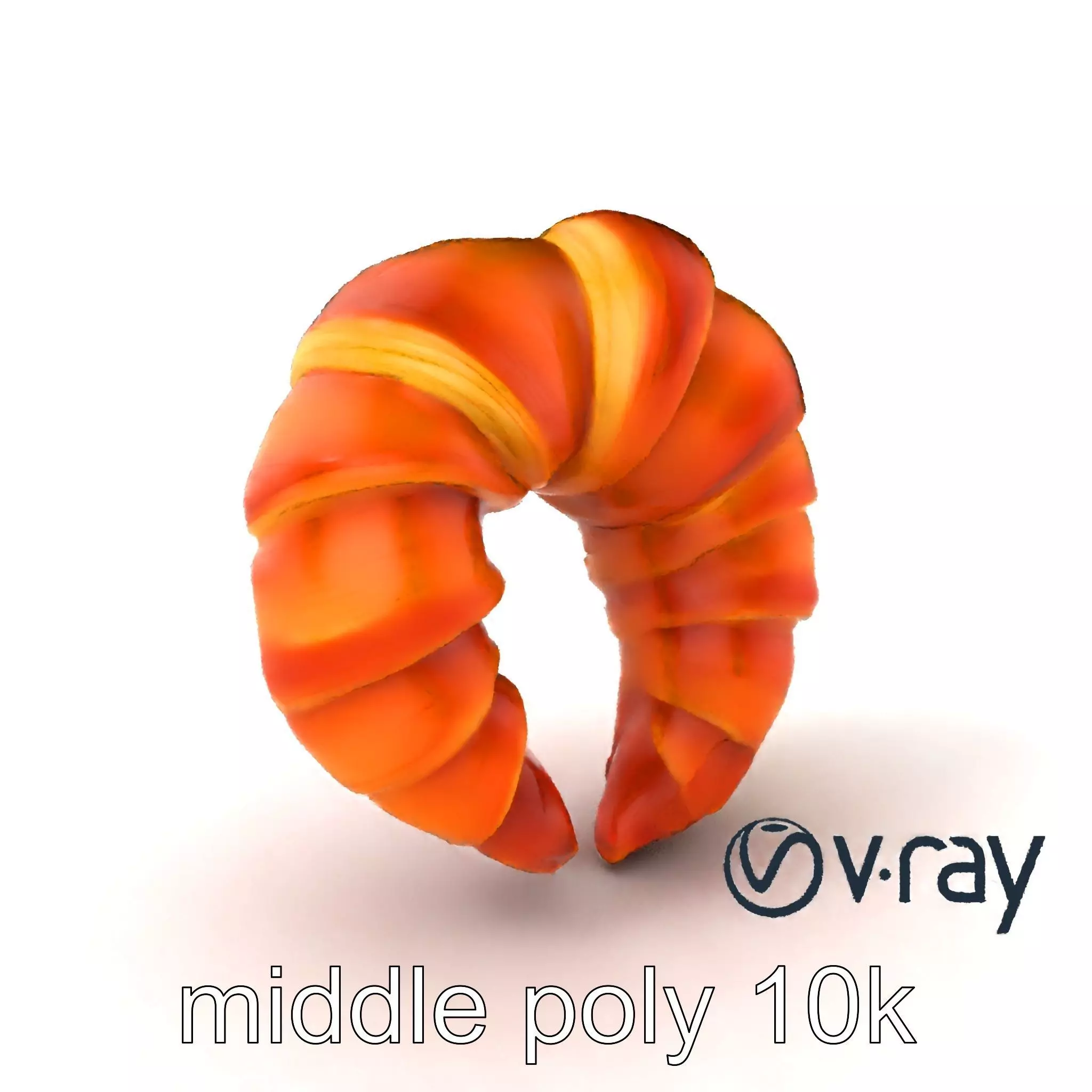 Smooth Croissant Bakery Model Pack Low-poly 3D model_0