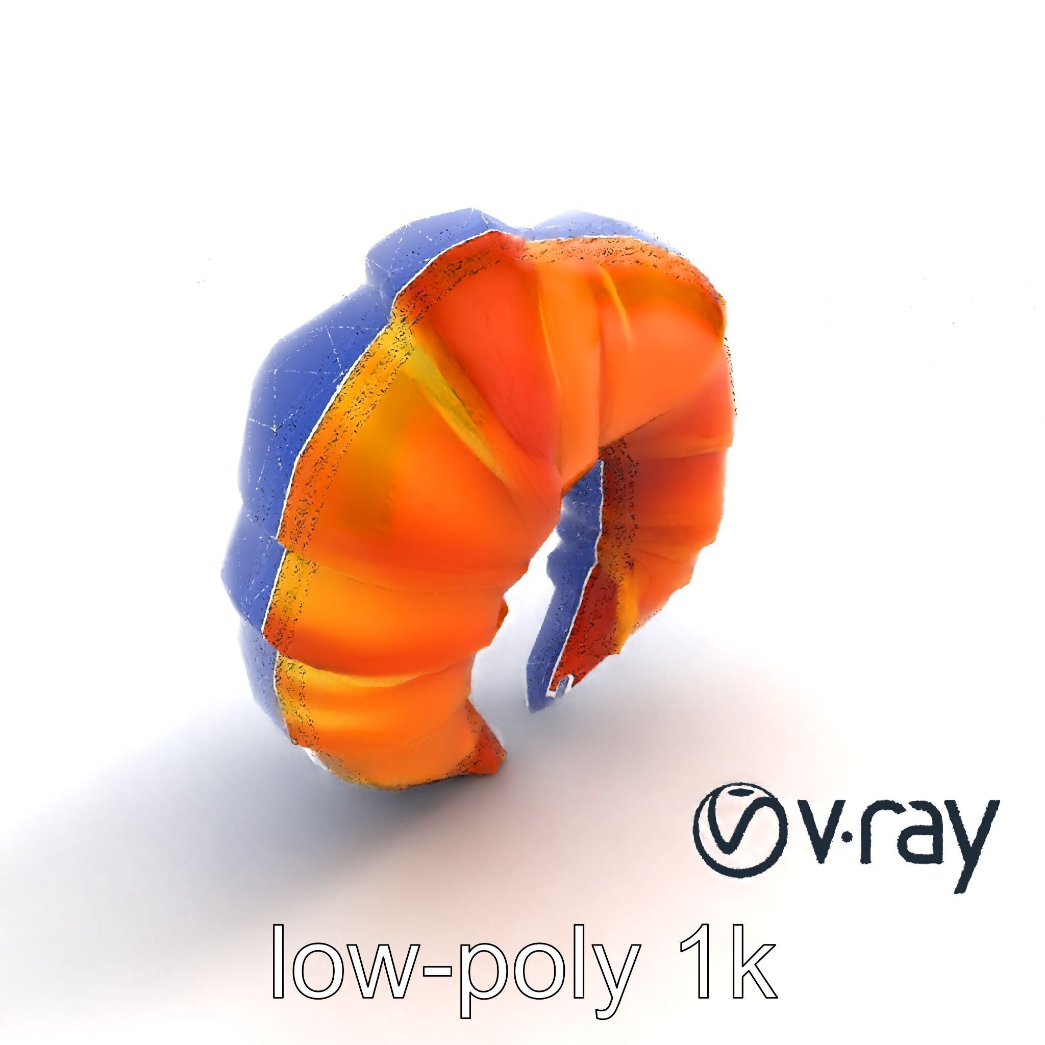 Smooth Croissant Bakery Model Pack Low-poly 3D model_26