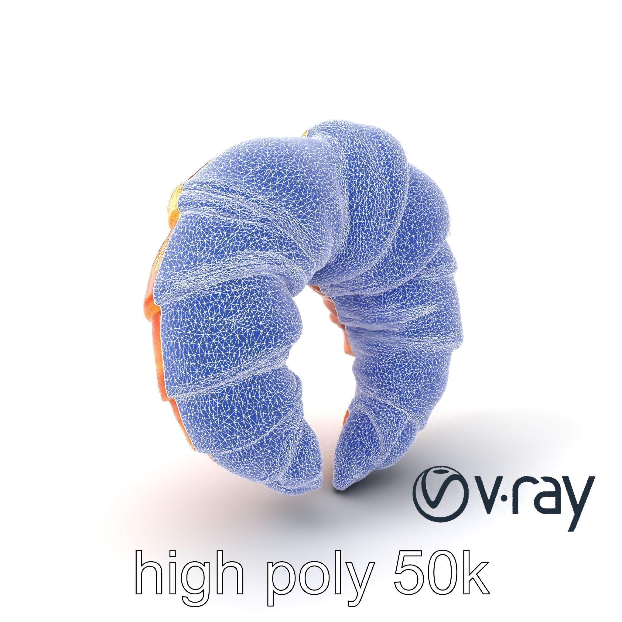 Smooth Croissant Bakery Model Pack Low-poly 3D model_1