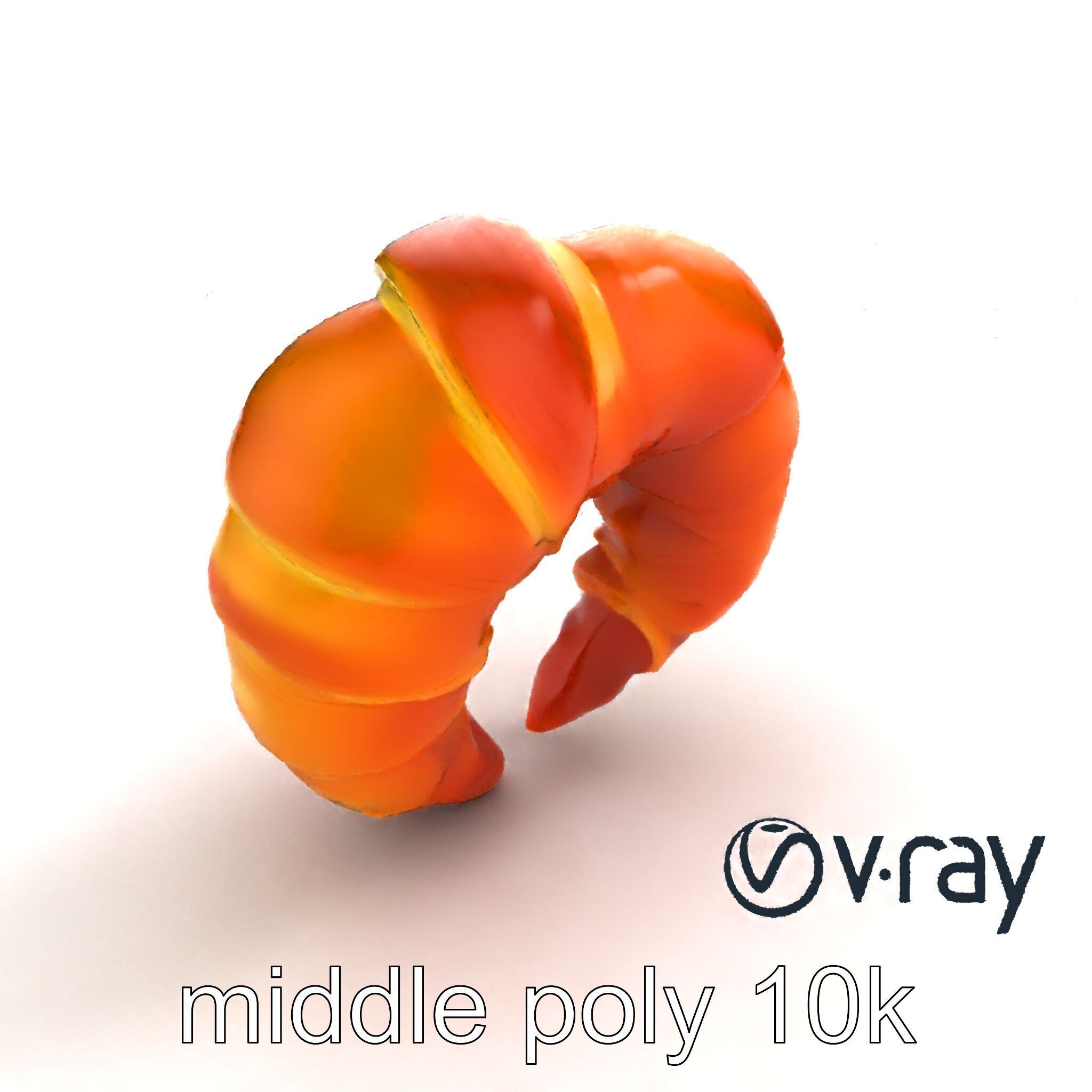 Smooth Croissant Bakery Model Pack Low-poly 3D model_7