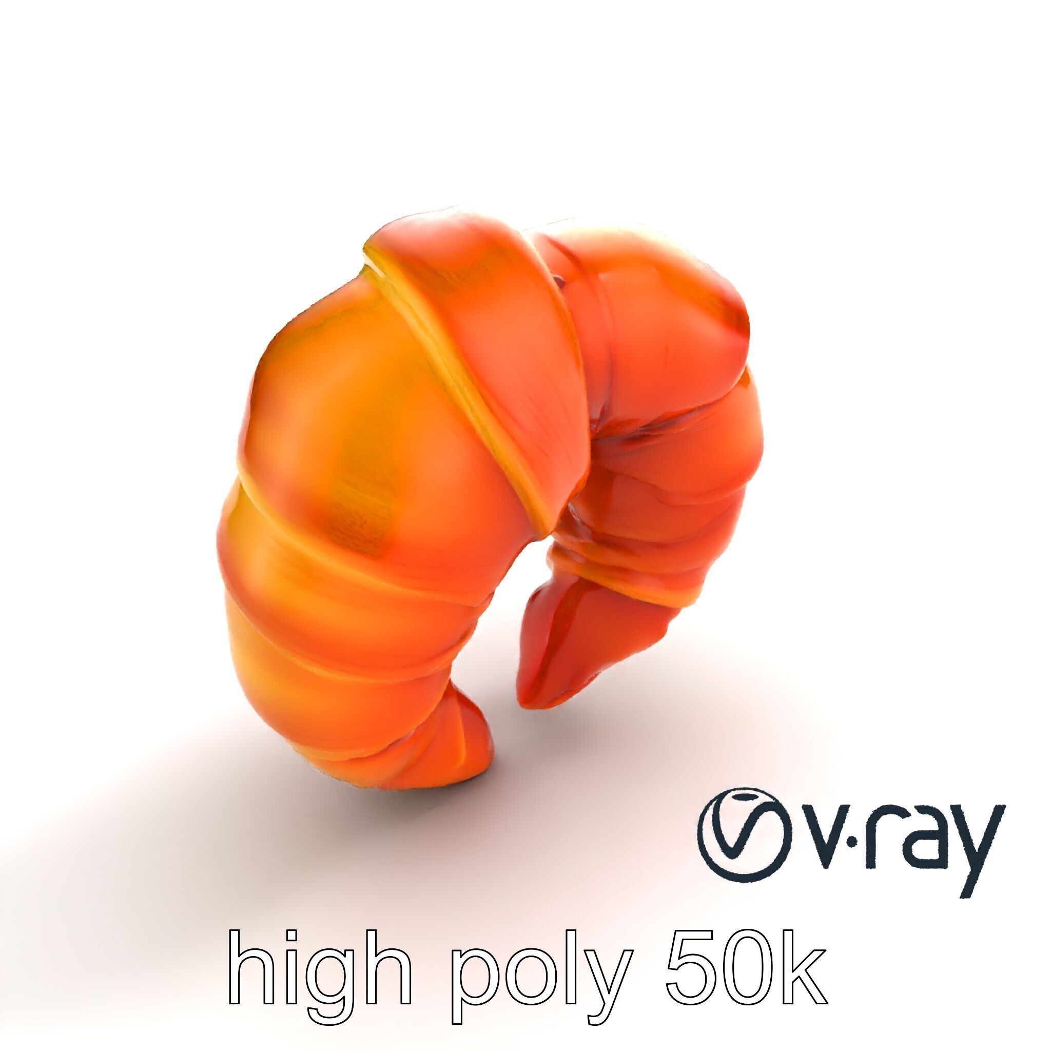 Smooth Croissant Bakery Model Pack Low-poly 3D model_9