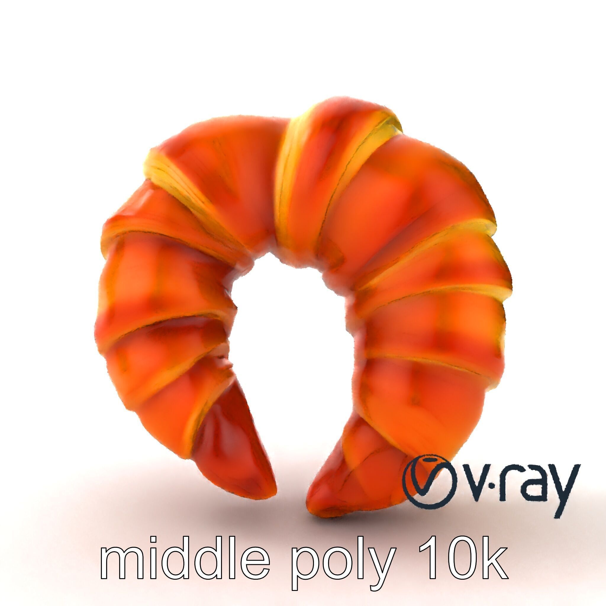 Smooth Croissant Bakery Model Pack Low-poly 3D model_21