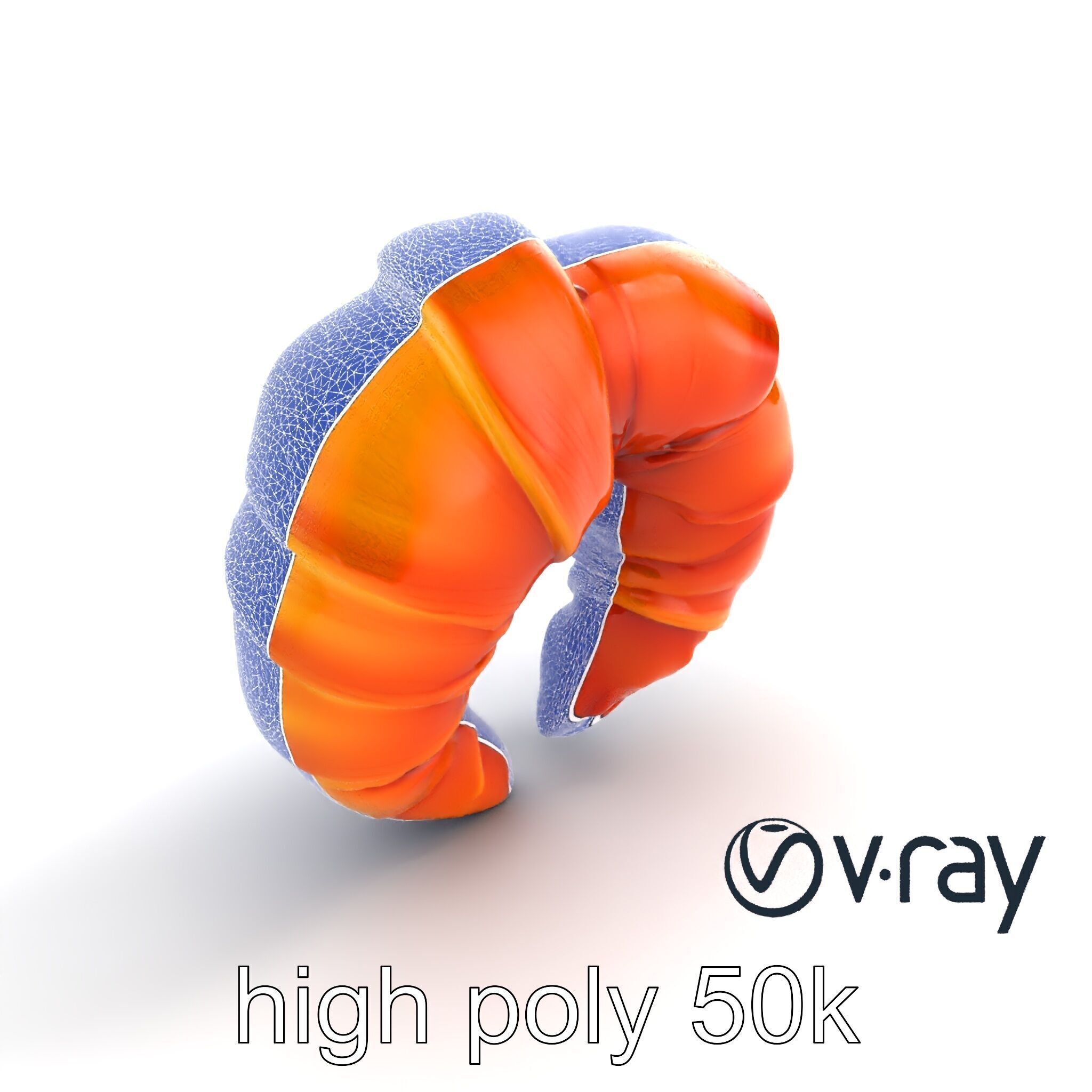 Smooth Croissant Bakery Model Pack Low-poly 3D model_14